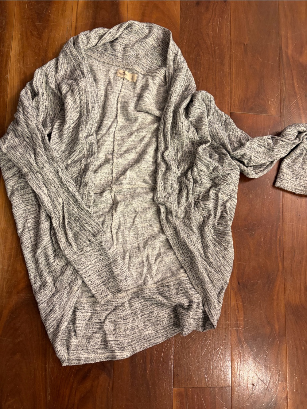 Hollister Gray Marled Open-Front Shrug Cardigan
